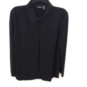 Gegrge black butten blouse size Xlage